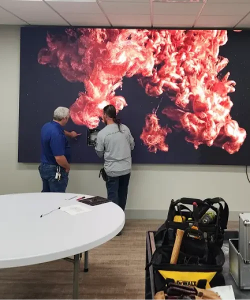 home page - Vid wall install 1